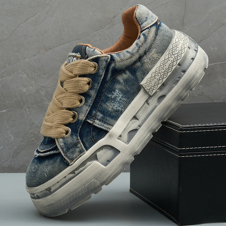Denim Platform Sneakers